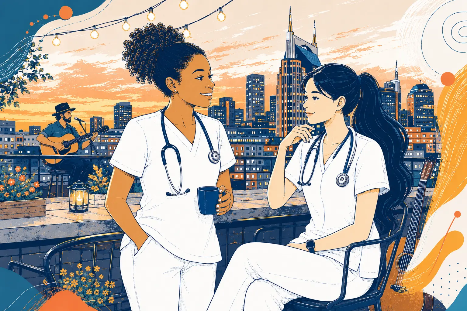 Two nurses in Tennessee talking