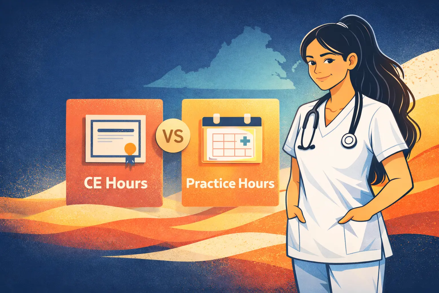 A Virginia nurse reviewing nursing CEUs