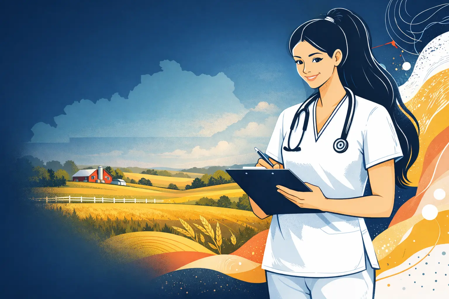 A nurse in Kentucky working on nursing CEUs.