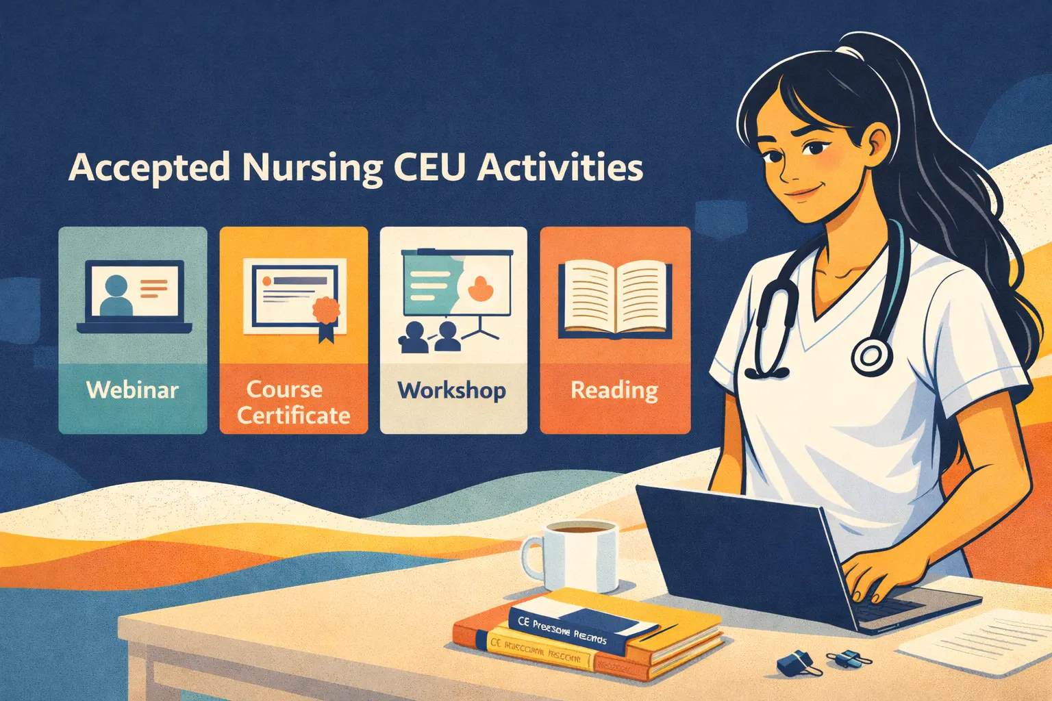 A nurse with continuing education options