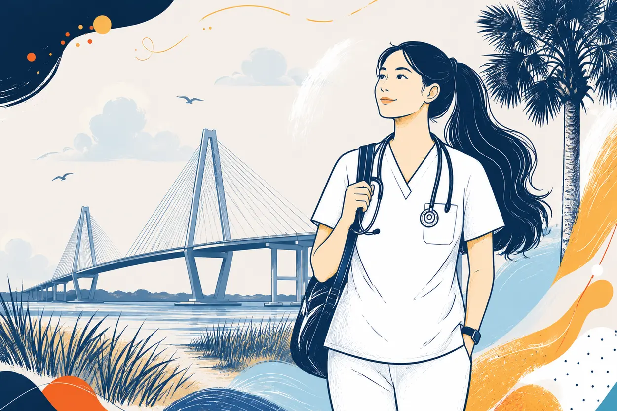 A nurse talking a walk in South Carolina
